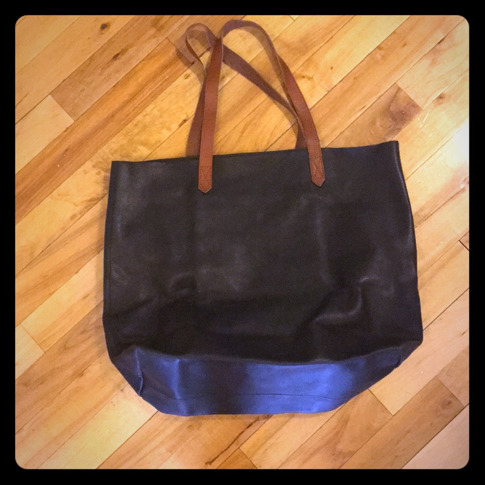 Madewell 2-tone leather tote. Like new